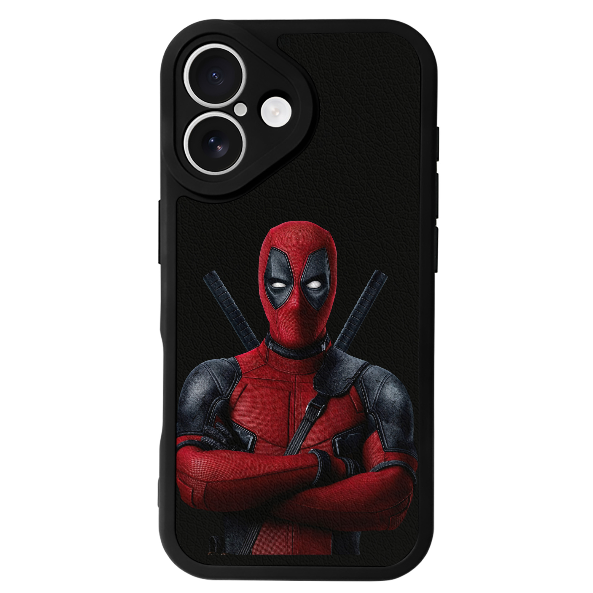 （画像用） Deadpool デッドプール 【iPhone 16シリーズ対応】シリコンスマホケース（レザー調） 材質：シリコン
